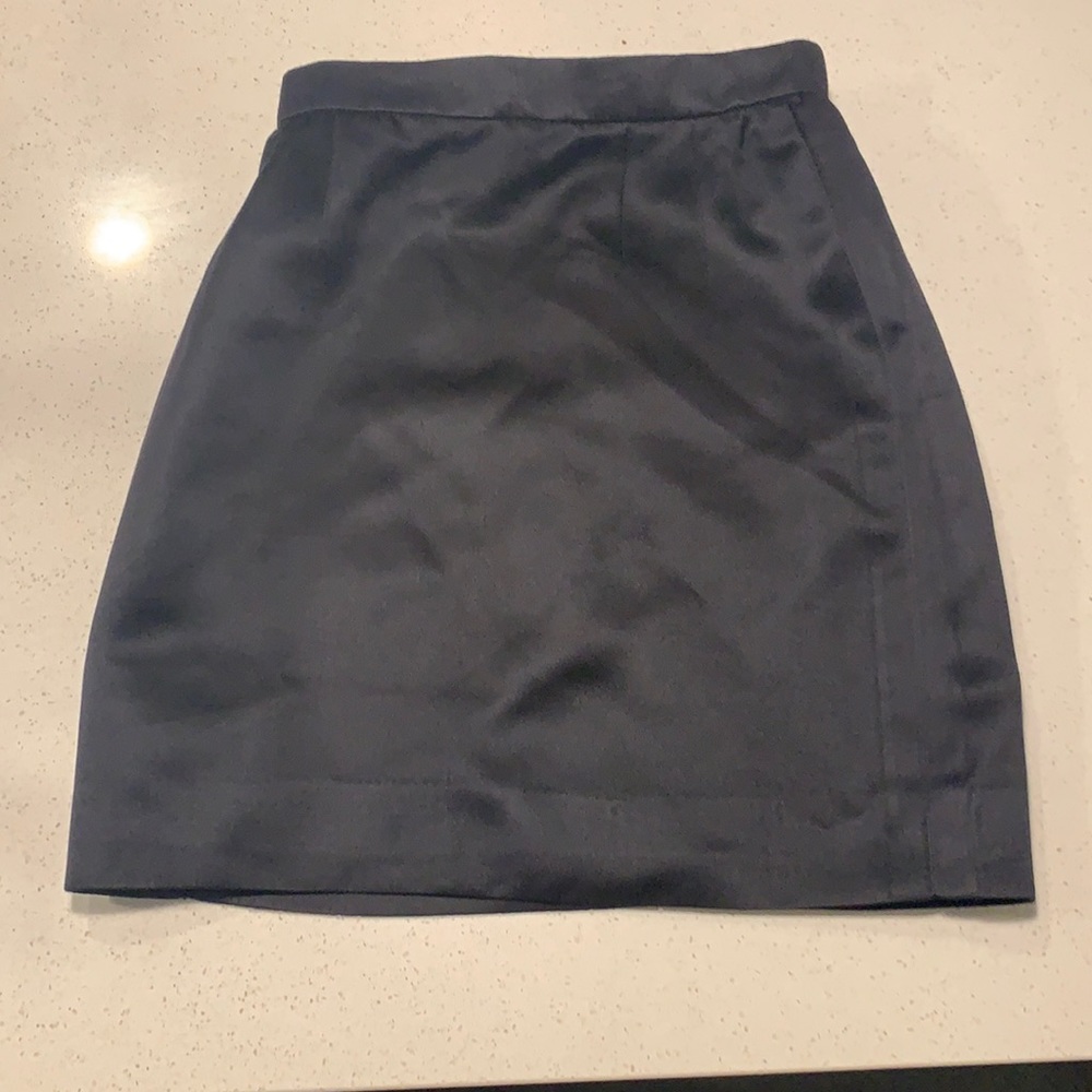 Valentino Black Satin Skirt